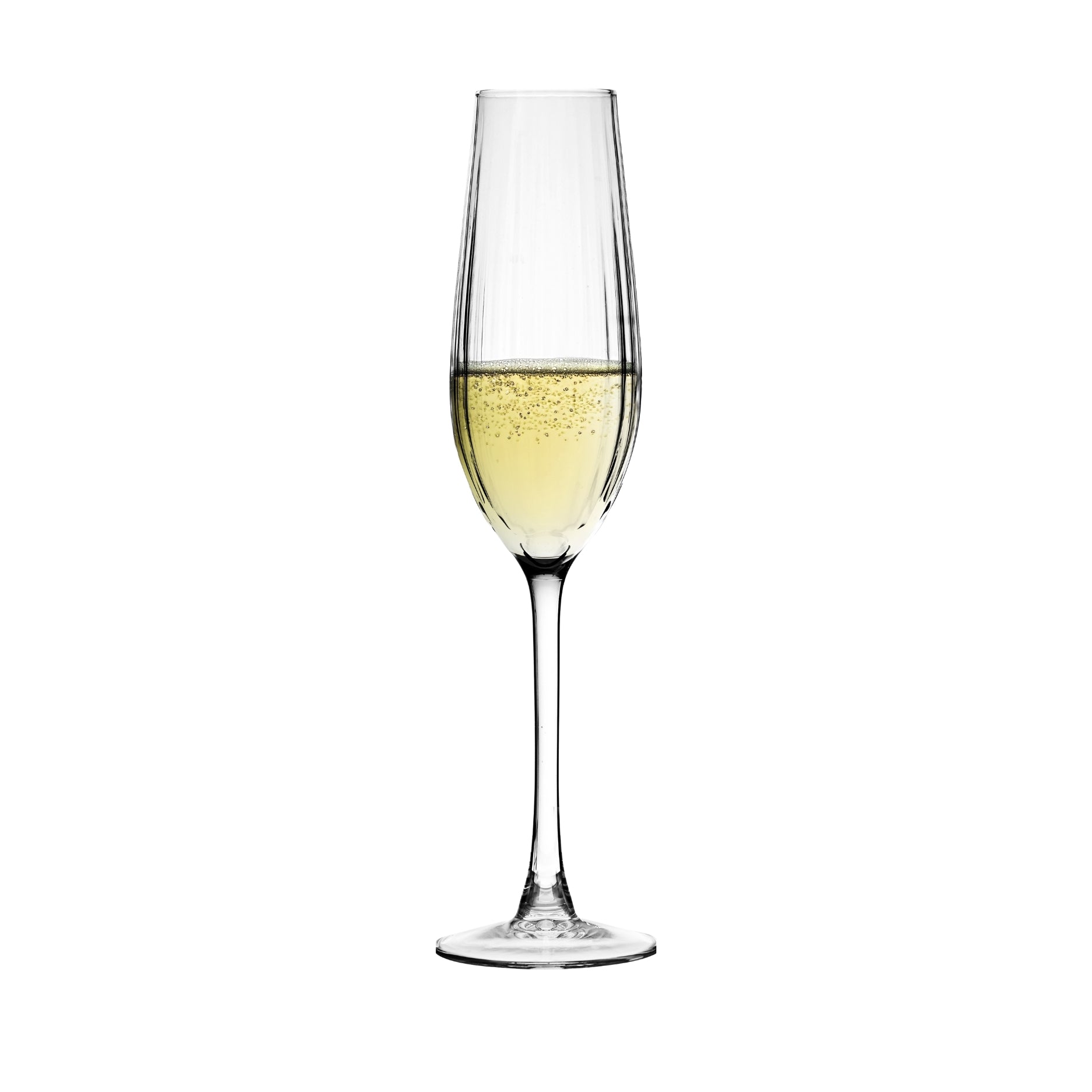 Rille champagneglas 2 stk